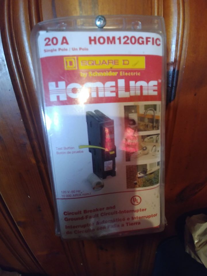 HOM120GFIC Square D Homeline 20 Amp Single-Pole GFCI Circuit Bre